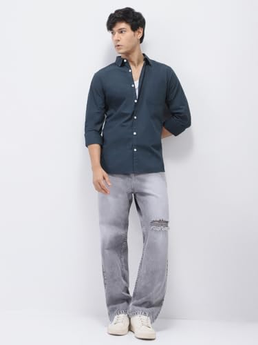 Image of Urbano Fashion Men's Cotton Full Sleeve Regular Fit Casual Solid Shirt