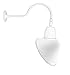 RAB Lighting GN1LED26NACW Gooseneck Style1 26W Neutral LED 15 Angled Cone Shade, White