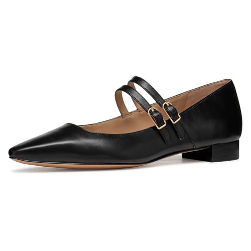 Geox Femme D GISELDA15 C Ballerines Plates, Black, 38.5 EU