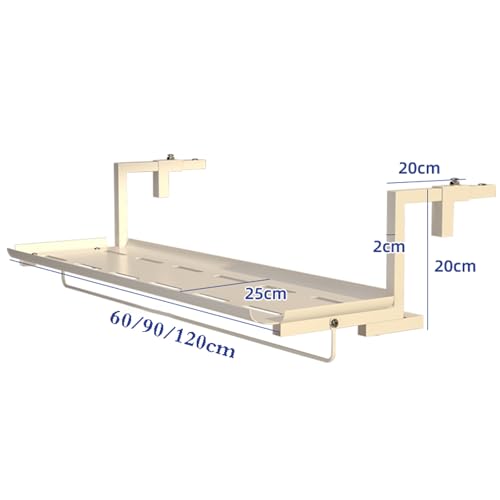 Table de balcon pliante et suspendue pour petit espace extérieur - 3