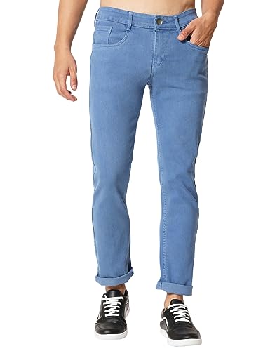 Image of KARGEENS Men Kargeens Men's Jeans Pant Slim Fit Stretchable Casual Wear Low Rise Cotton Blend Denim