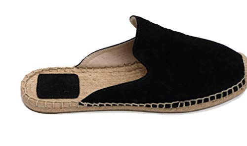 Image of Women's Simple Mule Breathable Flat Espadrilles Shoes, Pure Color Mules