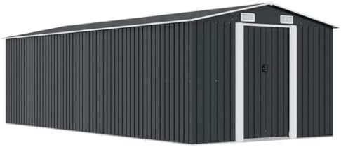 vidaXL Abri de Jardin 257x580x181 cm Métal Anthracite Terrasse Ca...