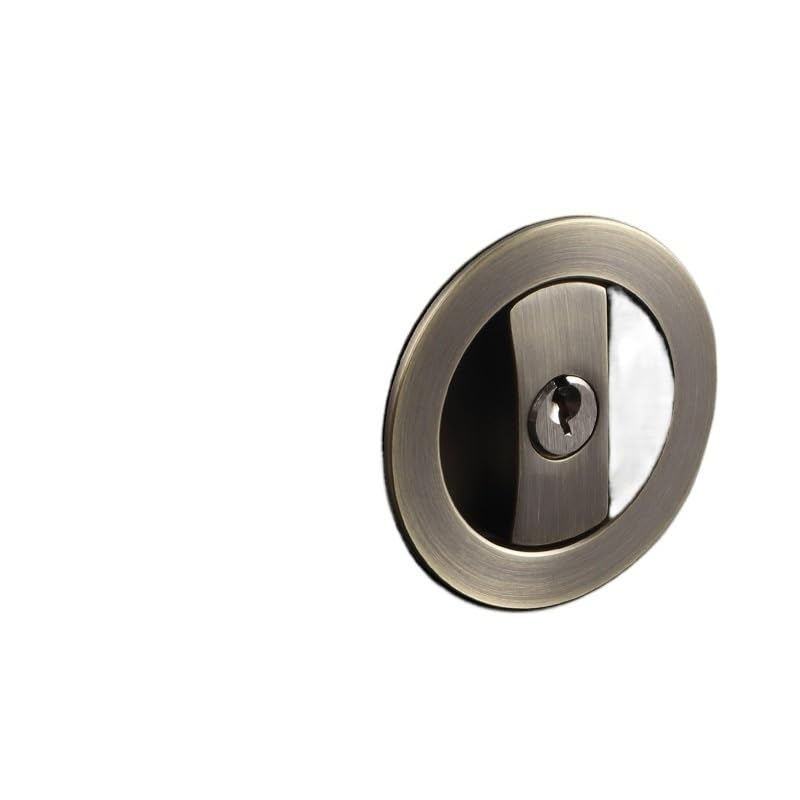 Cerradura de puerta corrediza for cocina, baño, puerta corrediza, cerradura de doble gancho, puerta corrediza oculta empotrada de madera, cerradura de un solo gancho negra(Red)
