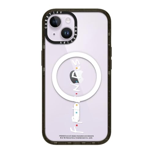 Coque iPhone 14 CASETiFY Impact antichoc transparente et compatible MagSafe logo Friends - 2