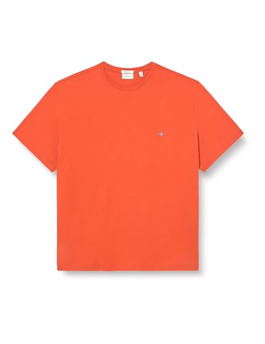 GANT Reg Shield SS T-Shirt pour Homme, Orange Profond., M