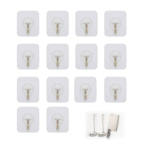 Ganchos autoadhesivos, fuerte y transparente, resistente para colgar puertas y paredes, ganchos adhesivos para cocina, baño, oficina, armario, colgar abrigos, toallas, decoraciones de llaves
