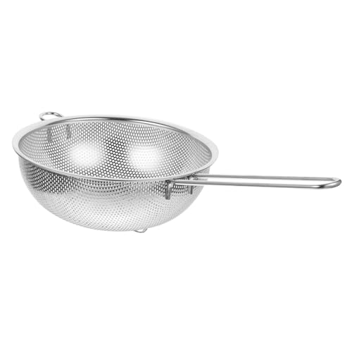 ULTECHNOVO Cesta Inoxidable Con Mango Colador Para Verduras y Drenaje y Herramienta De Cocina Para Freír