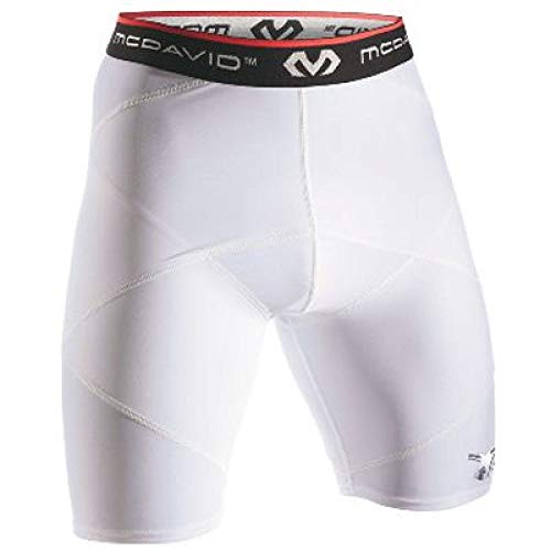 McDavid - 240921 Mcdavid Cross Compression Shorts, Men's Boxer Brief, Large White