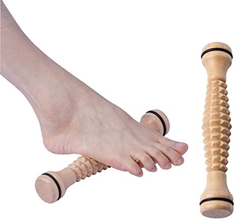 Wumimi Wooden Deep Tissue Foot Massager Roller for Plantar Fasciitis & Arch Pain Relax and Relief Wood Therapy, Reflexology Tool for Trigger Point Therapy, Promotes Stress Relief & Muscle Relaxation
