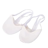 Artibetter 1 Paar Tanzschuhe-Ballett Gymnastik Kappen Ballettschläppchen Tanz Halbschuhe für Sportgymnastik Ballett Jazz Tanz (Größe XL weiß)