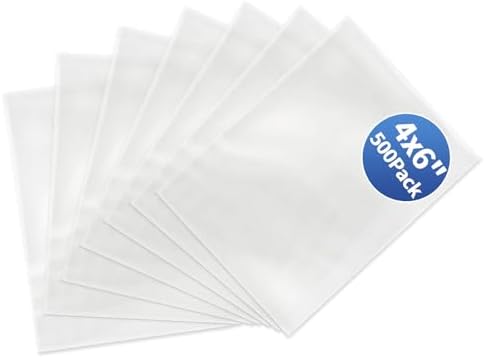 Metronic Shrink Wrap Bags 500Pcs 4x6 Inch Heat Shrink Seal Bags