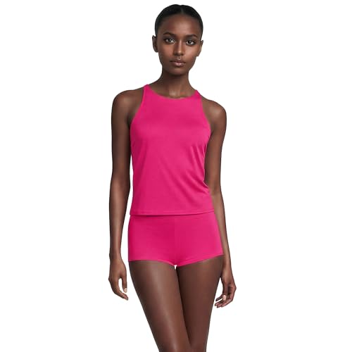 Lands' End Women's Tugless High Neck Strappy Back Tankini Swimsuit Top