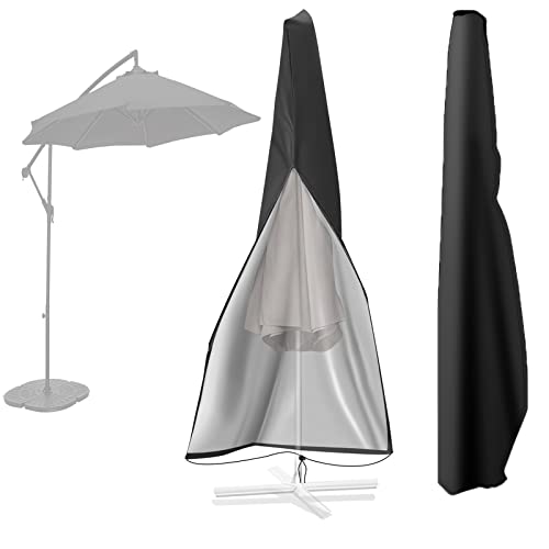 Salangae Housse Parasol Déporté, SALANGANE 265 x 70 cm Anti-UV Protection Couverture de Parasol, Imperméable Bâche Parasol Tissu oxford 210D avec Fermeture à glissière pour le jardin et le camping Cover