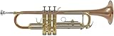 Woodbrass WTP400 – Trompete Si lackiert – Pavillon aus rosa Kupfer – Instrument für Anfänger, bereit zum Spielen, 3 Monel-Kolben, Rucksack & Mundstück inklusive – Konservatorium Fanfare Concert