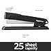 Amazon Basics Full-strip Metal Office Desktop Stapler, 20 Sheet Capacity, 3 Pack, Black