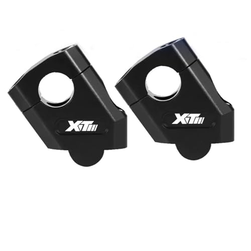 Lenker Riser Klemmen Motorrad-Lenkererhöhung Für Yamaha XT250 XT500 500 Lenkerhalterung, Lenkerklemmung, Liftadapter, Verlängerungsadapter, Verstellbar(Schwarz 22MM)