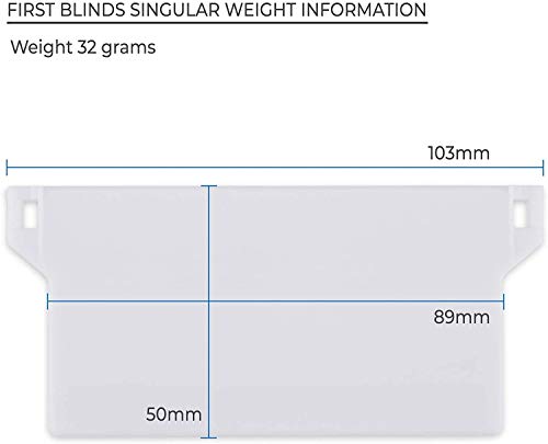 Vertical Blind Weights 89mm (3.5 inches) - Replacement Spares Bottom Weights Slats - White (10)