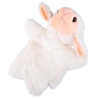 HONMEET Plush Sheep Hand Puppet Toy for Boys and Girls, Cartoon Sheep Role Play Hand Doll, Soft White Lamb Performance Puppet for Storytelling and Educational Play