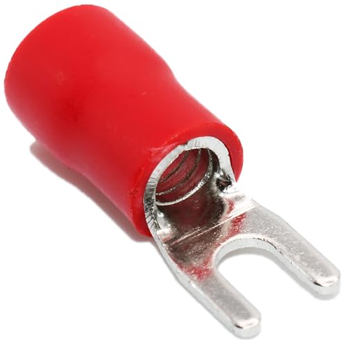 Bullz Audio (BBS8B) Gold/Black 8-Gauge Barrier Spade Terminal - 10 Piece