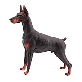 VICASKY 1 Pc modèle de Simulation Dobermann Couleur Marron Statue de Chien Doberman Chien Doberman en Plastique modèle Dobermann modèle de Chien Brown