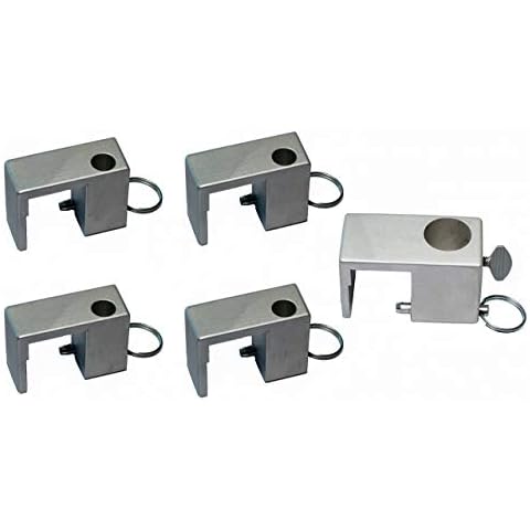 Pontoon Boat Fender and Flag Holders Solid Aluminum 3/4" Flag Pole Clip and 4 Pack of Fender Clips Y Cover