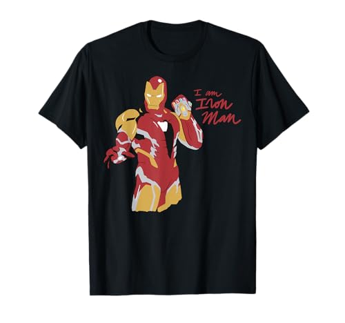 T-shirt Iron Man Avengers Endgame Marvel vêtement coton col rond haut graphique pour adulte