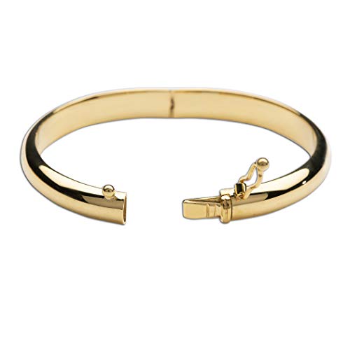 Children's 14K Gold-Plated Classic Bangle Bracelet for Girls and Kids (Child-Large) - Image 3