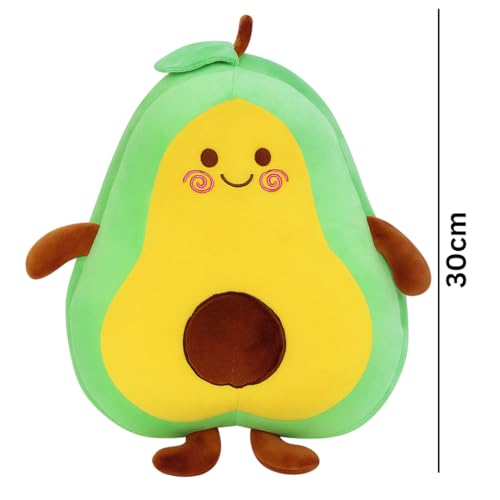 Image of Avocado Plush Toy for Kids - 35CM Ultra-Soft Huggable Stuffed Animal Pillow | Cute Fruit Plushie for Babies, Toddlers, Boys & Girls | Birthday Gift, Home Decor (Green)