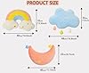 NatureMan Moon Rainbow Cloud Pillow Cushion, Soft Plush Cloud Shaped Pillow Stuffed Rainbow and Moon Nursery Decor,Bedside Sofa Sleeping Pillow, Kids Cute Candy Color Cushion #2