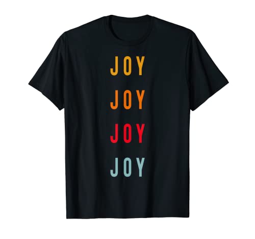 JOY Holiday Christmas Joyful Season Color Block Festivo Camiseta