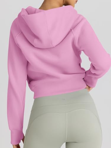 Image of Trendy Queen Womens Zip Up Hoodies Cropped Jackets Fall Clothes 2026 | Hooded Lightweight Fleece Lined Slight Stretch Material Comfort Travel Ariport Outfits Casual Y2k Sweatshirt Winter Fashion