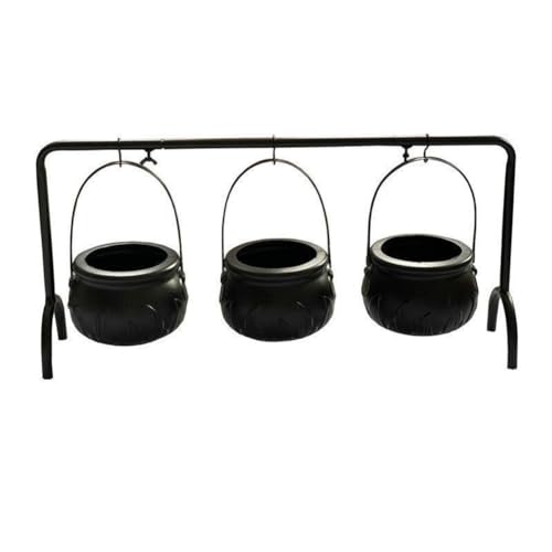 Hanabitx Caldero de la bruja de Halloween Cuenco de servir para caramelos Decor Cubo para caramelos espectacular Cuencos para ponche Cuencos para Caldero con rejilla de duradero fácil