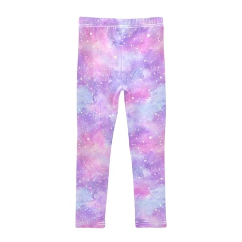 Boccsty Dreamy Lilac Pink Galaxy Girls Leggings Kids Yoga Pants Dance Active Tights 4T2