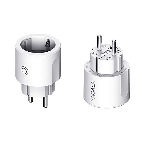 Enchufe Inteligente WiFi, Smart Plug compatible con Google Home Amazon Alexa IFTTT, para iOS Aplicación de Android, Establecer Horario El Mando A Distancia, No necesitas de Hub