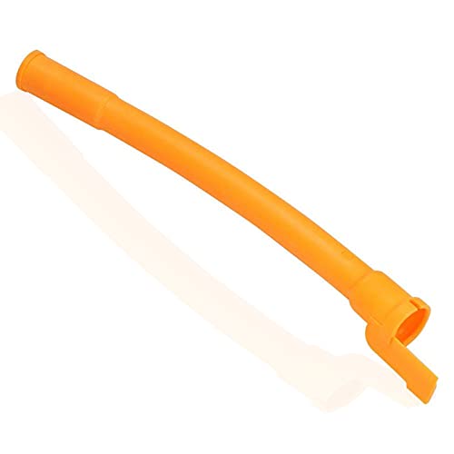 038103663 Engine Oil Dipstick Tube, Terisass Dipstick Guide Tube Funnel Plastic 1.9TDI Oil Dip Stick Compatible with A4 Cordoba Inca Toledo (Orange)