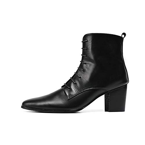 NEW Ankle Boots For Men High Top Men Boots Lace up Office For Show Pure Leather2