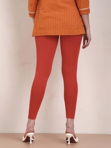 Image of TWIN BIRDS Tailored Cut & Classic Fit Stretchable Viscose Elasthane Fabric Ankle Length Leggings for Women