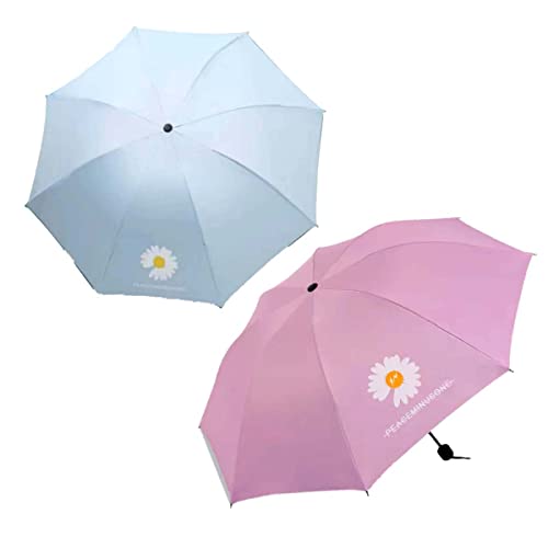 Image of KEKEMI 3 Fold Automatic Sun & Rain Umbrella for Men & Women (Pack of 2)