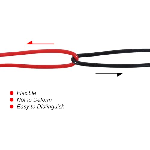 Image of 4pcs Alligator Clips Electrical Test Leads Dual Ended Crocodile Wire Cable Double-Ended Alligator Clip Test Leads Jumper Wire for Electrical Test (2 Red+2 Black)
