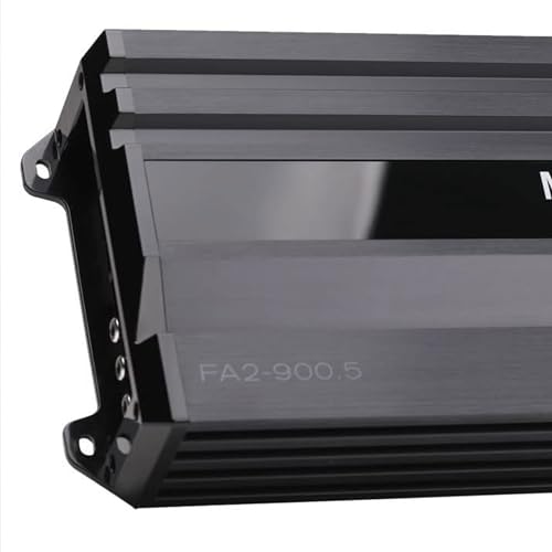 MB Quart Formula 900 Watt 1 Ohm Stable 5 Channel Full Range Class Q1 Car Audio Mobile Amplifier with Bass Remote, FA2-900.5, Black