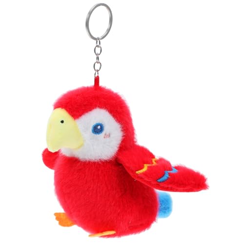 HOLIDYOYO Parrot Keychain Plush Cartoon Bird Bag Pendant Soft Lightweight Keyring for Car Purse Keys Accessories