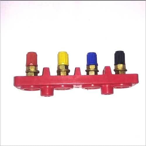 Panewaj DMC 4-Bolt Terminal Board Insulator, TPN-1, 6mm, Red Base with Multi-Coloured Terminals Pack Of (5)-image-6