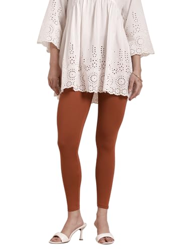 Image of TWIN BIRDS Super Stretchable Cotton Elasthane Fabric Ankle Length Leggings for Women