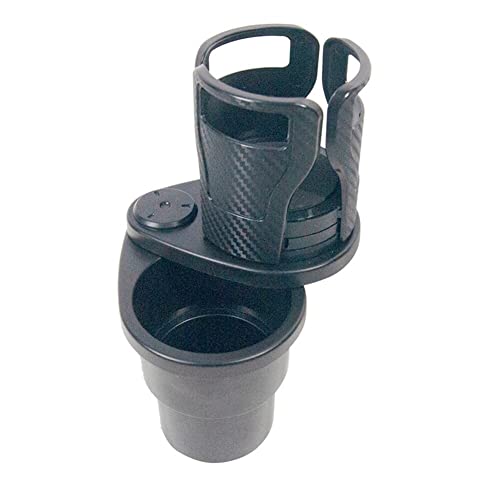 Portavasos de auto 2 en 1 con base giratoria 360° Negro miniatura 1