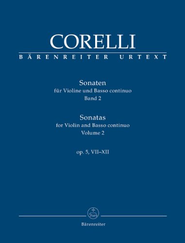 Sonatas for Violin and Basso continuo Op5 Vol.2 Nos 7-12