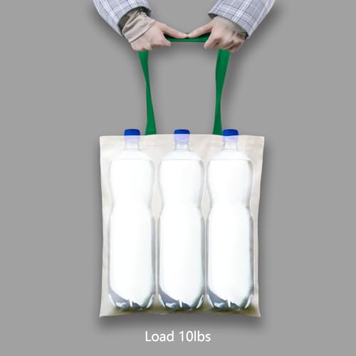 Image of TOPDesign 12-Pack Economical 16 inchx15 inch Cotton Tote Bag, Lightweight Medium Reusable Grocery Shopping Cloth Bags, Suitable for DIY, Advertising, Promotion, Gift, Activity