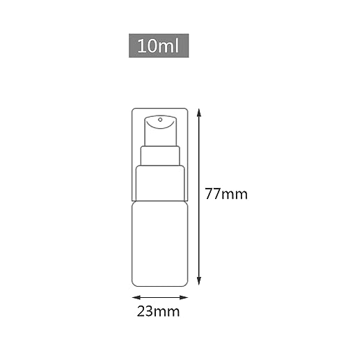ZEOABSY 6 Stück 10ml Leere Weiß Lotionsflasche mit Weiß Pumpe, 10 ml Nachfüllbar Lotion Pumpflasche Reise-Lotionsflasche, Kosmetikbehälter für Essence Shampoo Conditioner + 1 x Trichter