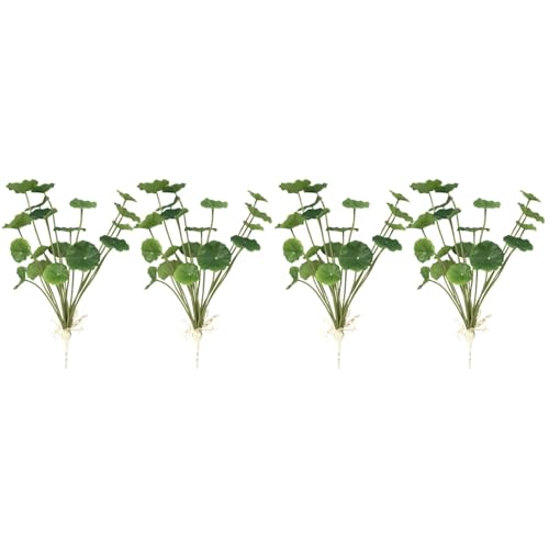 Cabilock 4 Pcs Simulated Lotus Leaf Table Top Decor Water Lily Leaves Artificiales Para Lotus Leave Fake Plant Decor Faux Artificial Plants Home Scenery Desktop Green Plants Plastic Flower