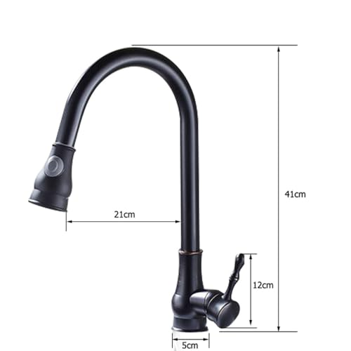 Robinet d'évier de cuisine à levier unique mitigeur eau chaude froide - 4